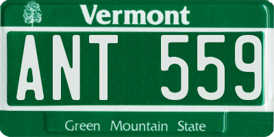 VT license plate ANT559