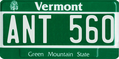 VT license plate ANT560