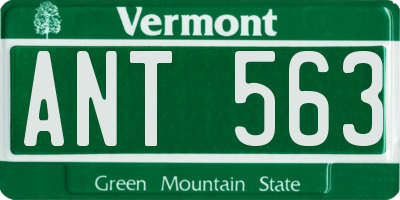 VT license plate ANT563