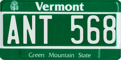 VT license plate ANT568