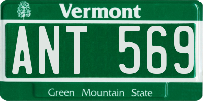 VT license plate ANT569