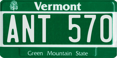 VT license plate ANT570