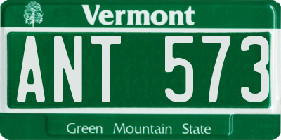 VT license plate ANT573