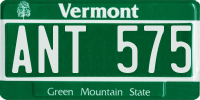 VT license plate ANT575