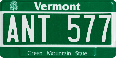 VT license plate ANT577