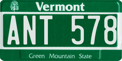 VT license plate ANT578