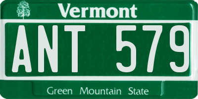 VT license plate ANT579