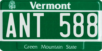 VT license plate ANT588