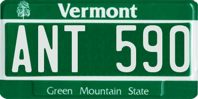 VT license plate ANT590