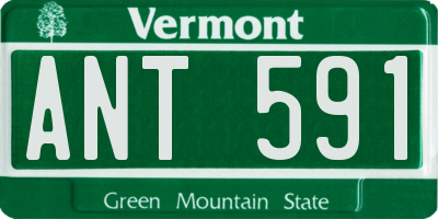 VT license plate ANT591