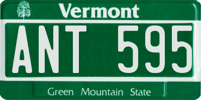 VT license plate ANT595