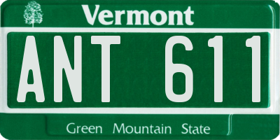 VT license plate ANT611