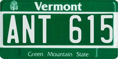 VT license plate ANT615