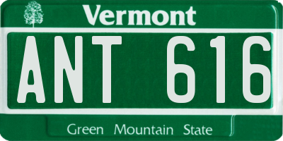 VT license plate ANT616