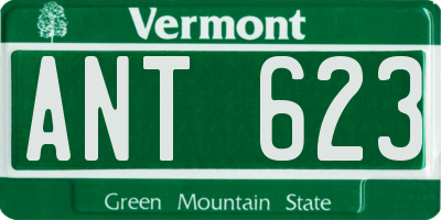VT license plate ANT623