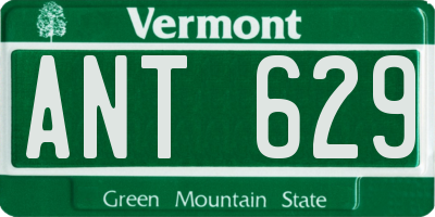 VT license plate ANT629