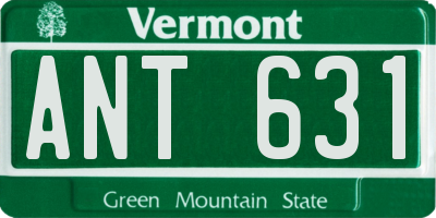 VT license plate ANT631