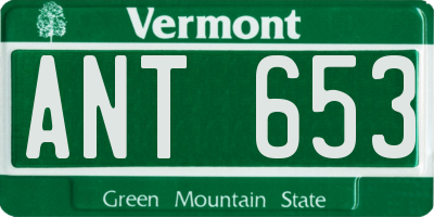 VT license plate ANT653