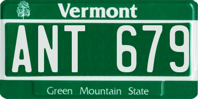VT license plate ANT679