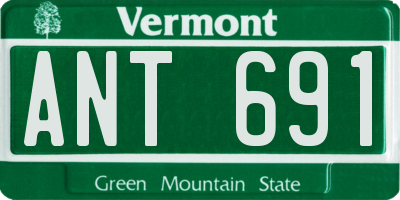 VT license plate ANT691