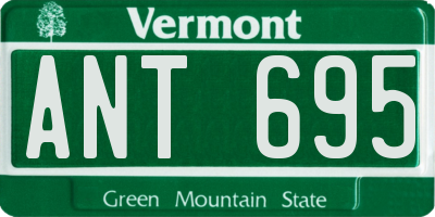 VT license plate ANT695