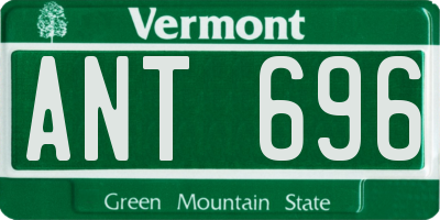VT license plate ANT696