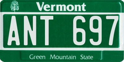 VT license plate ANT697