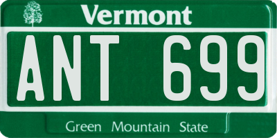 VT license plate ANT699