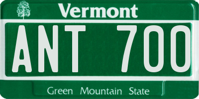 VT license plate ANT700