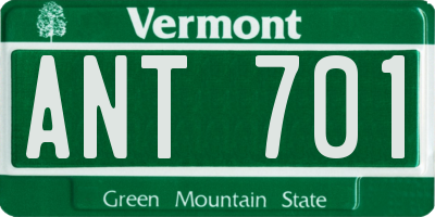 VT license plate ANT701