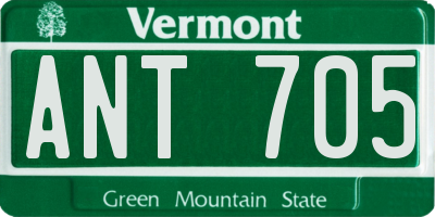 VT license plate ANT705