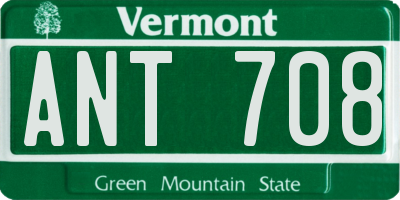 VT license plate ANT708