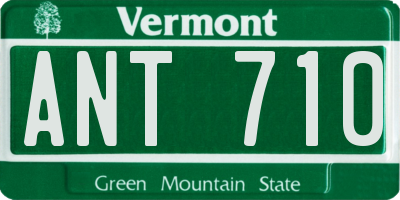 VT license plate ANT710