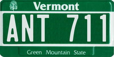 VT license plate ANT711