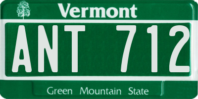 VT license plate ANT712