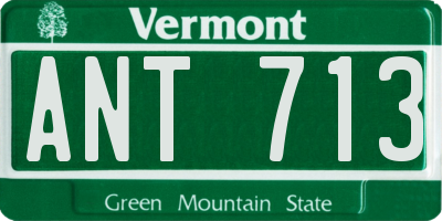 VT license plate ANT713