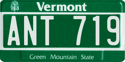 VT license plate ANT719