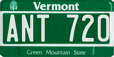 VT license plate ANT720