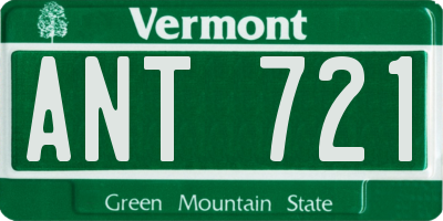 VT license plate ANT721