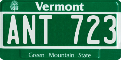 VT license plate ANT723