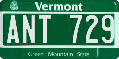 VT license plate ANT729
