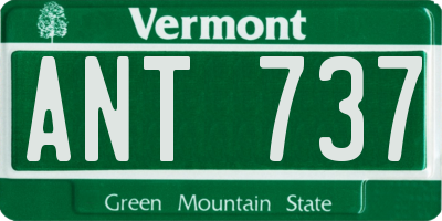 VT license plate ANT737