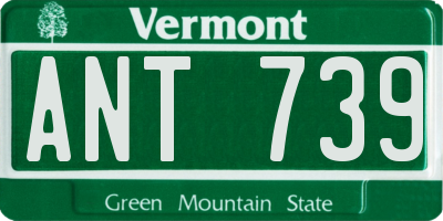 VT license plate ANT739
