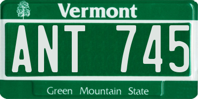 VT license plate ANT745
