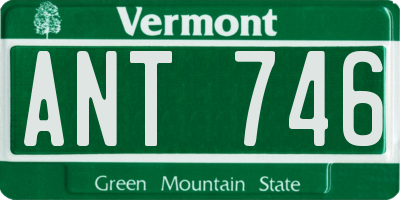VT license plate ANT746