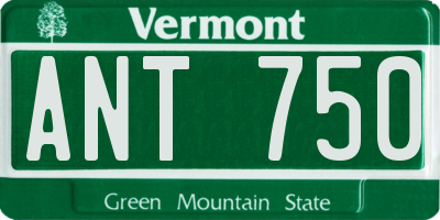 VT license plate ANT750