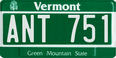 VT license plate ANT751