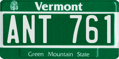 VT license plate ANT761