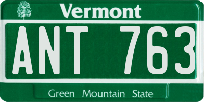 VT license plate ANT763