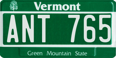 VT license plate ANT765